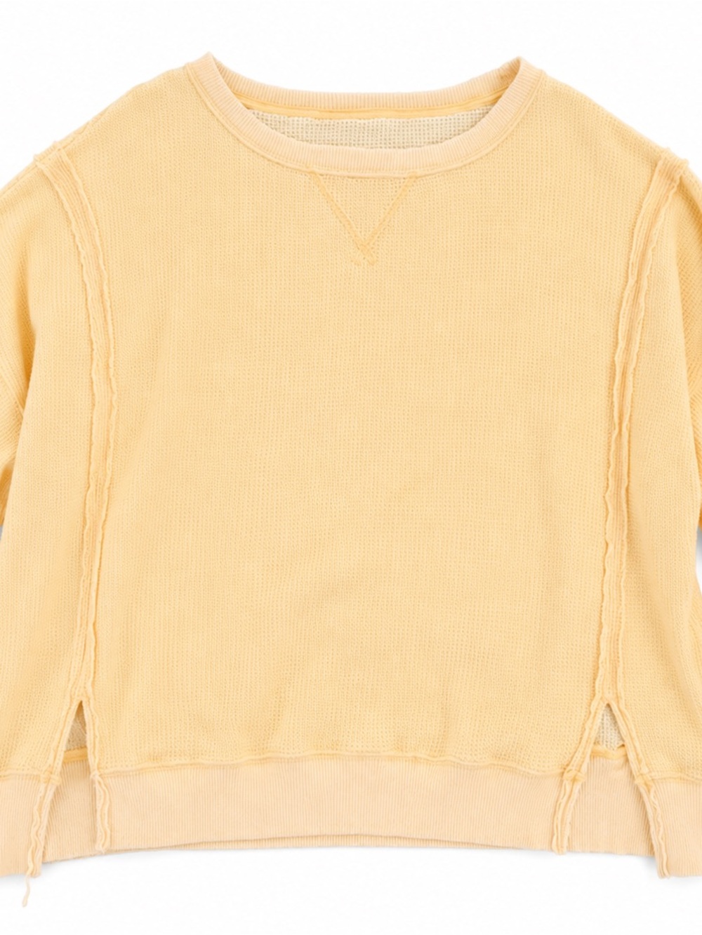 Lightweight Crewneck Sweatshirt in Pale Orange